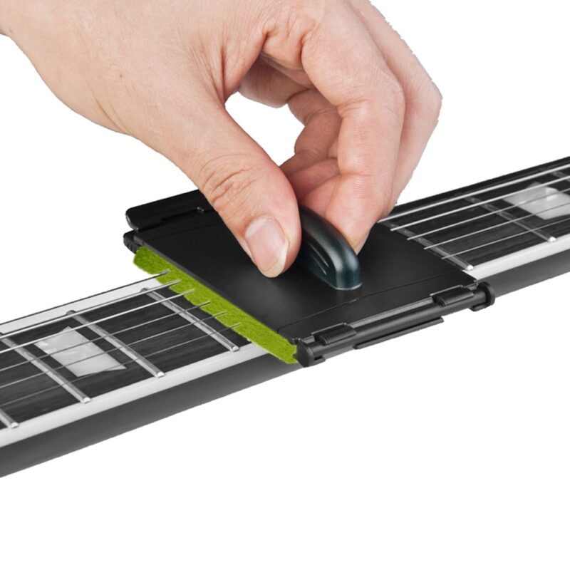 Nettoyeur De Cordes De Guitare - Outil De Maintenance En ABS Avec Tissu - Prolonge La Durée De Vie Des Cordes - Pour Guitare électrique, Acoustique, Basse