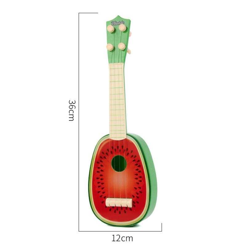 Jouet Ukulélé Pour Enfant – 4 Cordes Simulées – Guitare En Plastique – Forme Kiwi – Instrument Musical Ludique – Dès 3 Ans